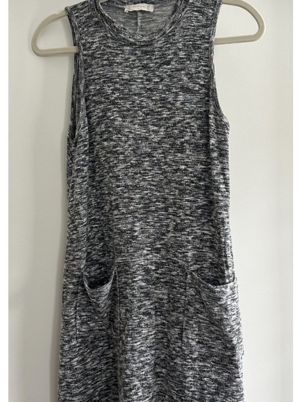 Altar'd State Marled Black & White Knit Dress